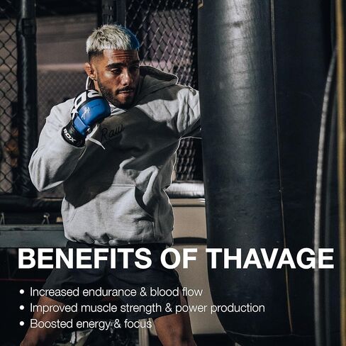 RAW Preworkout Powder, Thavage (Peach Bum) - Chris Bumstead Sports Nutrition Supplement for Men & Women - Cbum Pre Workout for Working Out, Hydration, Mental Focus & Energy - 40 Servings in Saudi Arabia