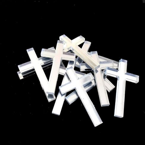 Super Cool Creations Cross Shaped Crafting Mirrors, Set of 10, Many Colours, Shatterproof Acrylic, Silver Mirror, Pack of 10 x 3cm in Saudi Arabia