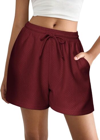 EKOUAER Womens Pajama Shorts Textured Casual Lounge Short Elastic Waist Pj Shorts Sweatsuits with Pockets 2026 in Saudi Arabia