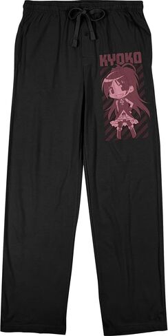 Puella Magi Madoka Magica Kyoko Chibi line Strife bg on Black Adult Sleep Pant in Saudi Arabia