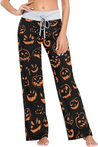 SHJI Women's Pajama Pants Blue Winter Snow Sleepwear Yoga Pant Drawstring Lounge Bottoms in Saudi Arabia