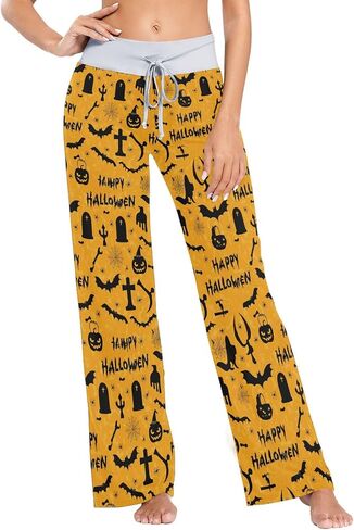 SHJI Women's Pajama Pants Blue Winter Snow Sleepwear Yoga Pant Drawstring Lounge Bottoms in Saudi Arabia