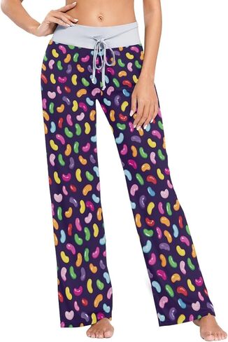 SHJI Women's Pajama Pants Blue Winter Snow Sleepwear Yoga Pant Drawstring Lounge Bottoms in Saudi Arabia