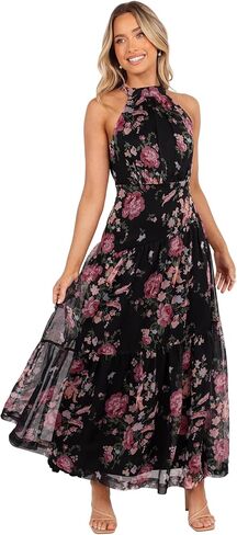 Petal & Pup Women's Eden Maxi Dress-Black Floral in Saudi Arabia