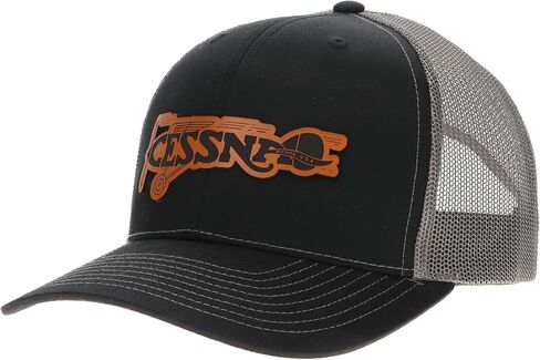 Cessna 20's & 30's Logo Heritage Trucker Hat - Buckskin Black/Charcoal in Kuwait