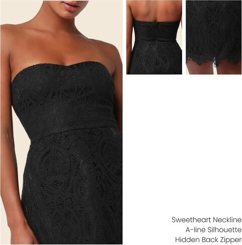Lulus INES Lace Caged Mini Dress Women’s Strapless Crochet Lace A-Line Cocktail Dress in Saudi Arabia