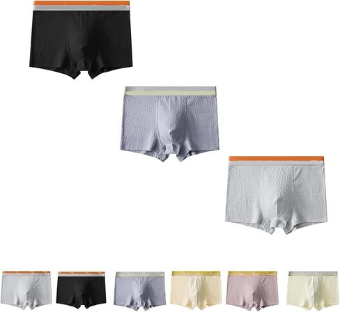 6PCS Bubble Cotton Men's Boxer Briefs,Breathable Sweat Absorbent High Elastic Men Trunks,Bubble Cotton Men Underwear in Saudi Arabia