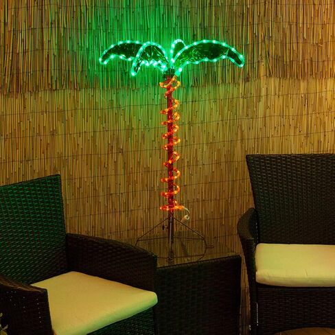LED Deluxe Rope Light Palm Tree - Green - 7' Deluxe LED Lighted Palm Tree in Saudi Arabia