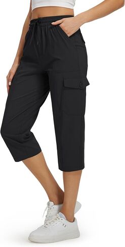 Libin Women's Capri Pants Cargo Capris Travel Hiking Casual Summer Cropped Pants Stretch Quick Dry Water Resistant in Saudi Arabia
