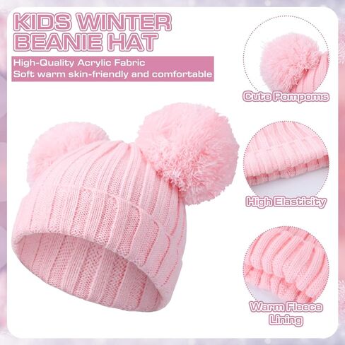 30 Pcs Toddlers Winter Hat Scarf Gloves Earmuff Sock Set for Kids Hat Gloves Knit Neck Scarf for Girl Boy Children in Saudi Arabia