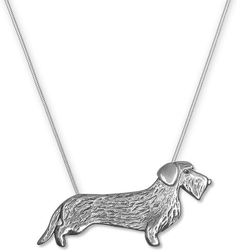 Dachshund Pendant Jewelry for Women – Long haired Dachshund Pendant for Necklace – Handcrafted in the USA – Dachshund Wirehaired in Saudi Arabia