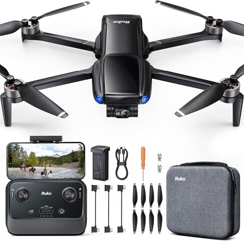 Ruko U11MINI 4K, Under 249g Pocket Drone with Camera for Adults 8K Photo 4K/30fps Video, 3-Axis Gimbal ElS, 20000ft Digital Transmission, FAA- Exempt (32-Min Flight) in Saudi Arabia