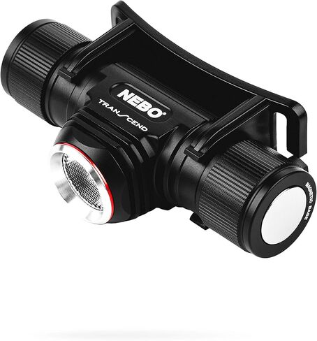 Nebo Transcend 3K المصابيح الأمامية | 3000 Lumen ، 5 أوضاع ضوئية ، USB-C قابلة لإعادة الشحن ، مقاومة للماء ، مغناطيسي ، قابلة للفصل ، مقاطع قبعة ، وتوافق القبعة الصلبة ، في الهواء الطلق ، ميكانيكي ، أعمال بناء in Saudi Arabia
