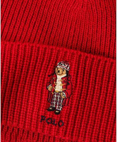 POLO RALPH LAUREN Men's Holiday Bear Beanie - Rl 2000 Red in Saudi Arabia