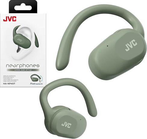 JVC nearphones Open Ear True Wireless Headphones with Pivot Motion Mecanism, 16mm Large Drivers Sound, Single Ear use, BT 5.4, Long Battery Life (up to 26 Hours) - HANP40TB (Black) in Kuwait