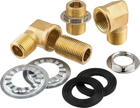 DuraSteel Wall Mount Faucet Installation Kit - Commercial Kitchen Faucet Mounting Adapter Set for 1/2-inch IPS Female Inlet - Space Saving Backsplash Kit in Kuwait