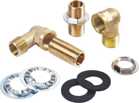DuraSteel Wall Mount Faucet Installation Kit - Commercial Kitchen Faucet Mounting Adapter Set for 1/2-inch IPS Female Inlet - Space Saving Backsplash Kit in Kuwait