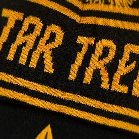 قبعة صغيرة منسوجة بشعار Star Trek Command من Popfunk باللون الأصفر مع أساور وكرات للجنسين للرجال والنساء in Kuwait