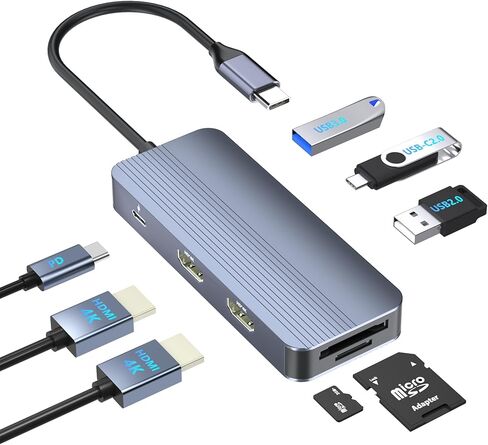 10Gbps USB C Hub Multiport Adapter, 6 Ports USB C Splitter with 4 USB 3.2 Gen 2 Ports, 4K@60Hz HDMI, 100W PD, Touch Switch, USBC to USB Hub for MacBook, iPad, HP, Dell (Not Support Type-C Monitor) in Kuwait