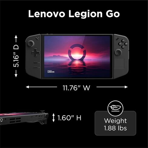 Lenovo Legion Go 8.8 "144Hz WQXGA Handheld Touchscreen Gaming PC AMD RYZEN Z1 Extreme 16GB RAM 512GB SSD Shadow Black ، 8APU1 ​​+ Legion Go USB-C Hub Dock for Legion Go-6-in-1 Dock in Kuwait