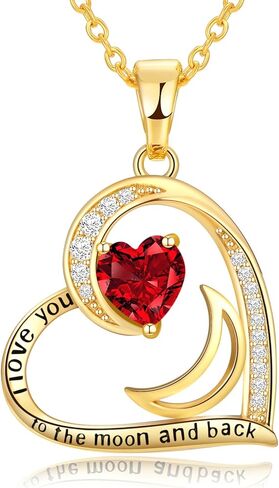 Heart Gold Necklace for Women Birthday Gifts for wife Jewelry for Wife Necklace for Girlfriend Mom Daughter Gold Jewelry for Women in Kuwait