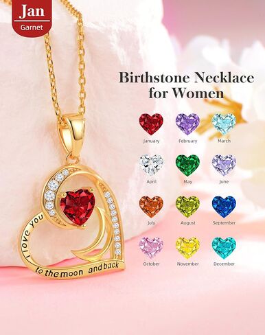 Heart Gold Necklace for Women Birthday Gifts for wife Jewelry for Wife Necklace for Girlfriend Mom Daughter Gold Jewelry for Women in Kuwait