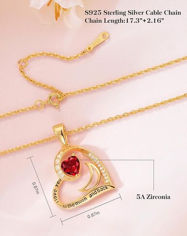 Heart Gold Necklace for Women Birthday Gifts for wife Jewelry for Wife Necklace for Girlfriend Mom Daughter Gold Jewelry for Women in Kuwait
