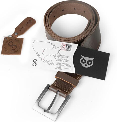 Hide & Drink, Classic Belt with Hidden Pocket for Men, Bachelor Accessories, Full Grain Leather, Handmade in Saudi Arabia