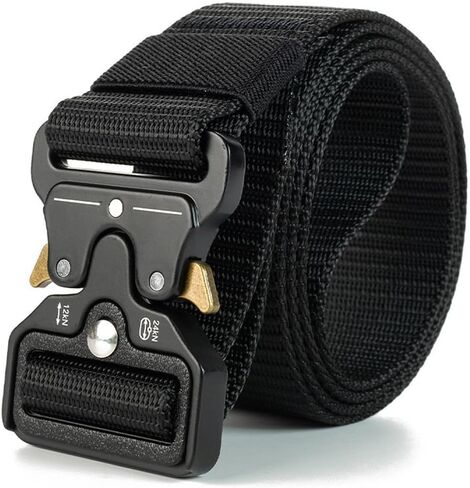 Premium Tactical Belt - Durable Nylon Belt with Sturdy Alloy Buckle,Available in Black, Grey, Coffee, Khaki, Olive, Navy Blue in Saudi Arabia