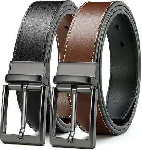 Mens Belt 1 Pack - 1 3/8" Leather Reversible Belts for Men for Dress Pants in Saudi Arabia
