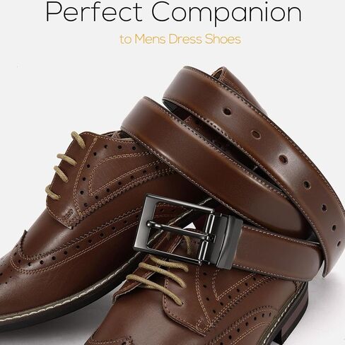 Mens Belt 1 Pack - 1 3/8" Leather Reversible Belts for Men for Dress Pants in Saudi Arabia