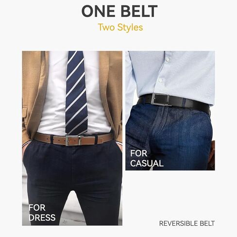 Mens Belt 1 Pack - 1 3/8" Leather Reversible Belts for Men for Dress Pants in Saudi Arabia