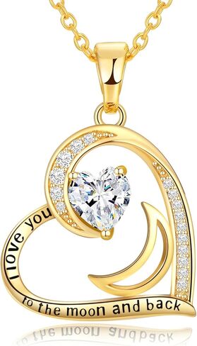 Heart Gold Necklace for Women Birthday Gifts for wife Jewelry for Wife Necklace for Girlfriend Mom Daughter Gold Jewelry for Women in Kuwait