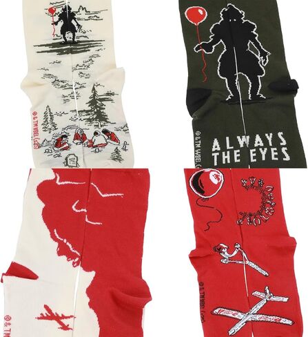 Bioworld Welcome To Derry Mixed Character and Icons Mens 5-Pack Casual Crew Socks in Saudi Arabia