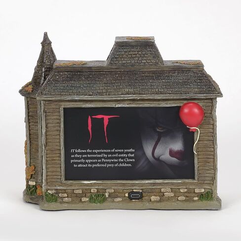 Department 56 Fright Avenue Village IT The Neibolt House and Pennywise in Spider Form Lit Building and Figurine Set, 7 Inch, Multicolor in Saudi Arabia