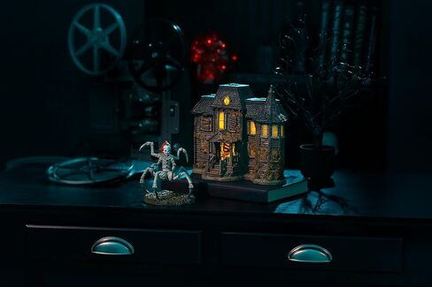 Department 56 Fright Avenue Village IT The Neibolt House and Pennywise in Spider Form Lit Building and Figurine Set, 7 Inch, Multicolor in Saudi Arabia