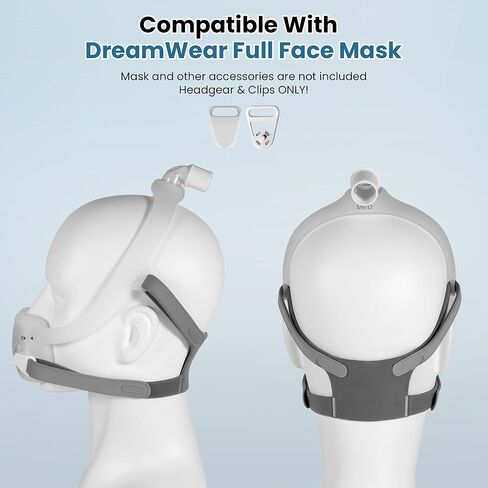 عبوتان من أشرطة أغطية الرأس البديلة من DreamWear المتوافقة مع قناع الوجه الكامل من DreamWear، أغطية رأس بديلة ناعمة قابلة للتعديل لكامل الوجه من DreamWear مع مشابك in Saudi Arabia