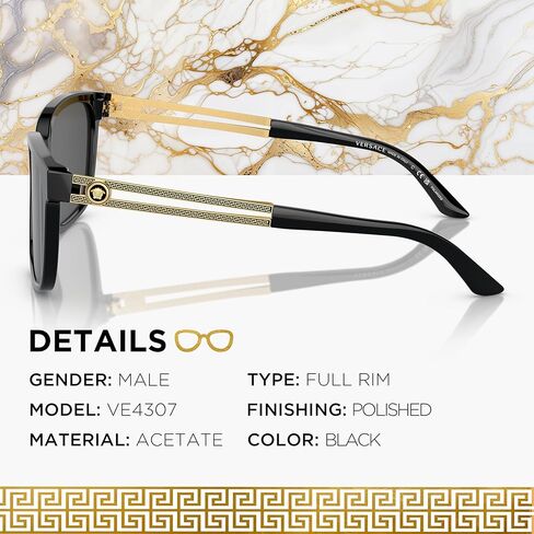 نظارة شمسية فيرساتشي VE4307 مربعة الشكل مع طقم نظارات فاخر in Saudi Arabia