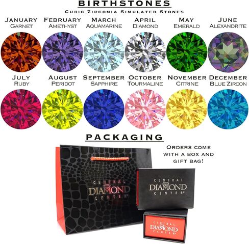 Central Diamond Center Shared Prong w/Sides Mothers Birthstone Ring w/ 1-6 Simulated Gemstones in Sterling Silver, 10K, or 14K Gold in Saudi Arabia