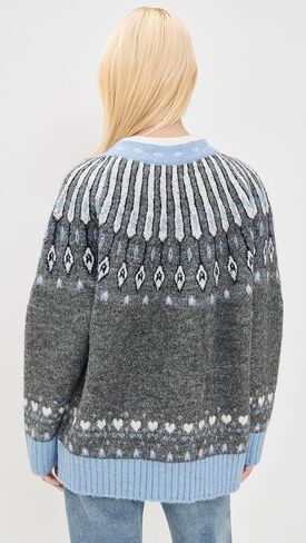 [BLANKNYC] Womens Hot Take Jaquard Cardigan Sweater in Saudi Arabia