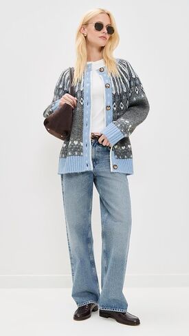 [BLANKNYC] Womens Hot Take Jaquard Cardigan Sweater in Saudi Arabia