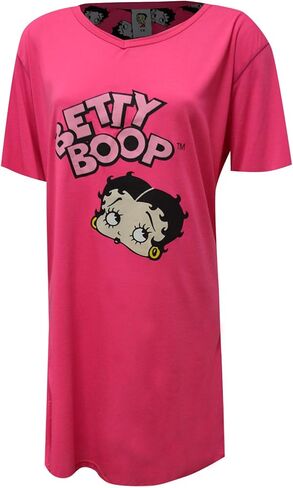 Womens Betty Boop Sweet Betty Plus Size Fuchsia Nightshirt in Saudi Arabia
