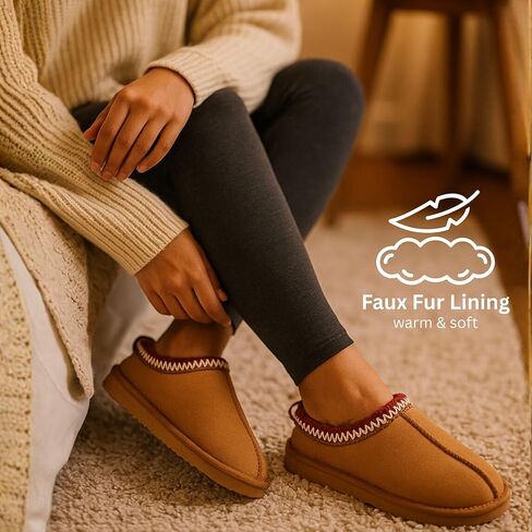 Alpine Swiss Haley Womens Fuzzy Slippers Warm Faux Fur Slip On House Shoes Indoor Outdoor Mini Boots Cozy Clog Winter Slipper in Saudi Arabia