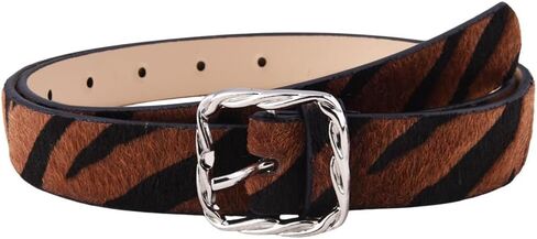 YALLNASL Vintage Cowgirl Accessories Y2k Western Belts for Skirts Pants Square Buckle Animal Leopard Print Belt for Women in Saudi Arabia