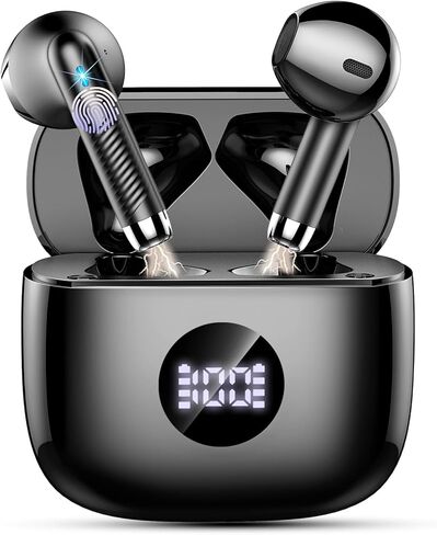 Wireless Earbuds, Bluetooth 5.4 Headphones HiFi Stereo, in Ear Earphones with 4 ENC Noise Cancelling Mics, 40H Playback Ear Buds with Mini Case LED Display, IP7 Waterproof Headset with USB C Charging in Saudi Arabia