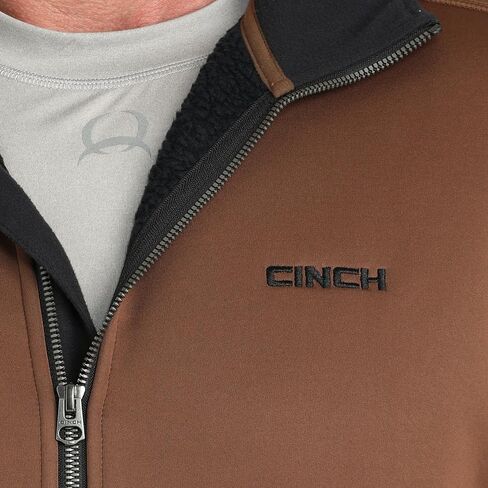Cinch Men's Sherpa Backed Fleece Brown Hoodie in Saudi Arabia
