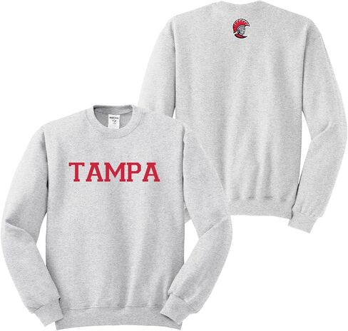 Sorority Letters Shop University of Tampa Crewneck Sweatshirt with Logo on Front and Back in Saudi Arabia