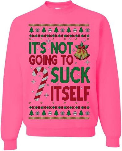 وايلد بوبي لن تمتص نفسها سترة حلوى قصب مضحكة لعيد الميلاد القبيحة سترة بياقة واسعة in Saudi Arabia