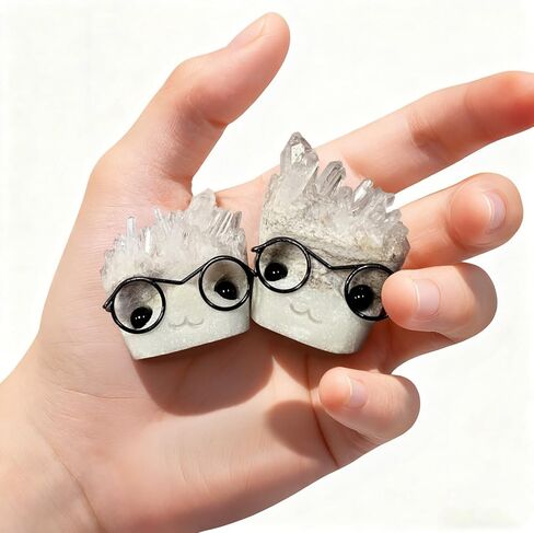 Natural Crystal Hedgehog Pet Rock, Mystery Quartz Healing Crystal Buddy Punk Desk Decor, Cute Rock Collectors Gift for Coworkers, Friends, Birthday, White Elephant & Christmas in Saudi Arabia
