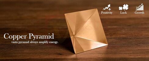 Pure Copper Hollow Pyramid 2 inch Size Side by Side Boost Positive Energy for Vastu Energy for Vibrations at Home, Office Powerful Positive Energy Remedies Health & Wealth Benefits in Saudi Arabia